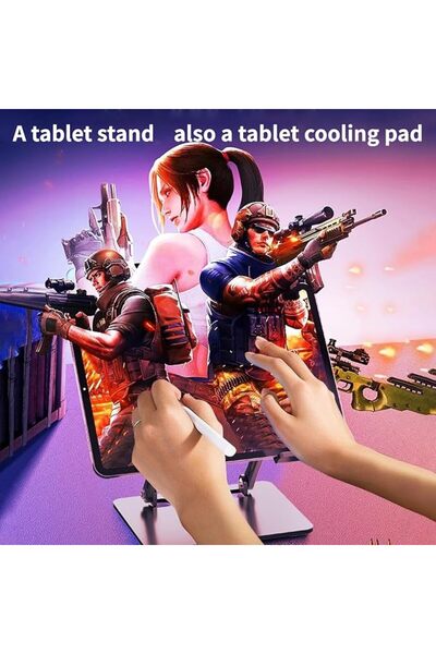 Lukione Aluminum Laptop Cooling Stand with Fan,Adjustable Height Pad for 10-1...
