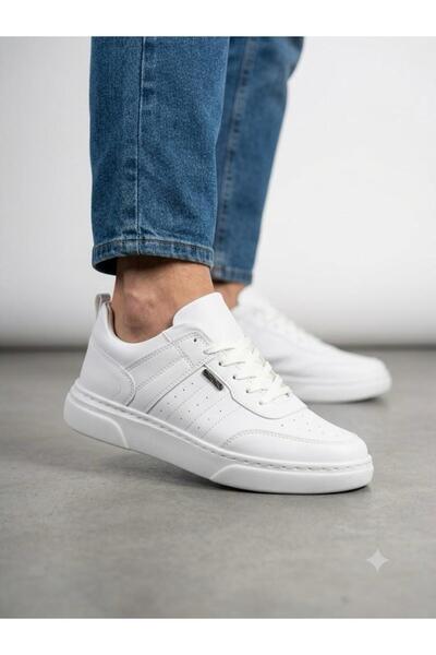 Lütfi Men's White Orthopedic Sole Casual Sneaker Walking Shoes