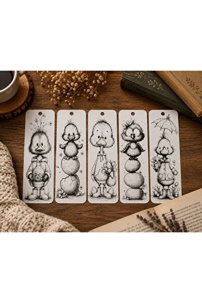 OEM Semne de Carte 3D cu Puiuți Adorabili – Set 5 Bucăți, Plastic