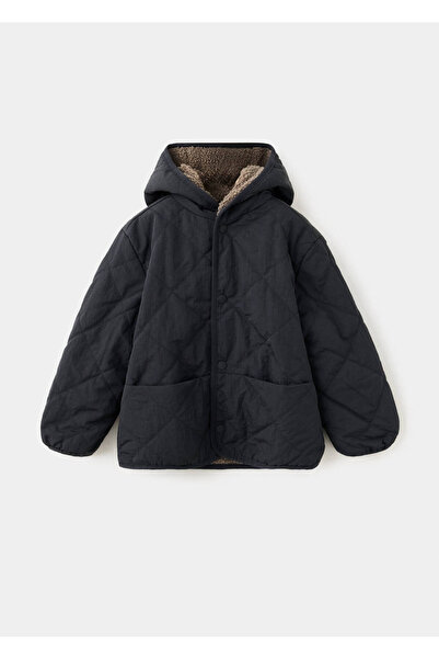 MANGO Baby Suni kürklü kapitone anorak