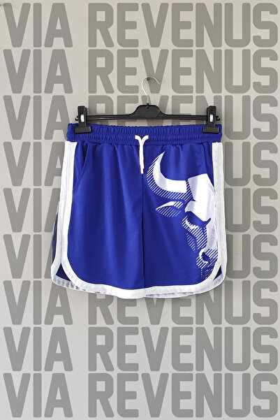 Vordevia Bull Printed Unisex Retro Varsity Sports Training Shorts