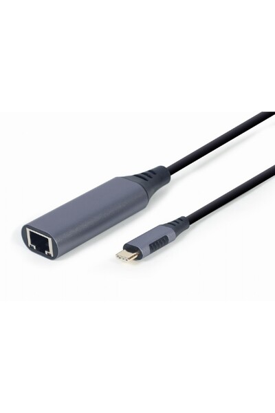 Gembird Adaptor retea USB Type-C A-USB3C-LAN-01, 1xLAN, gri, Plug &amp; Play