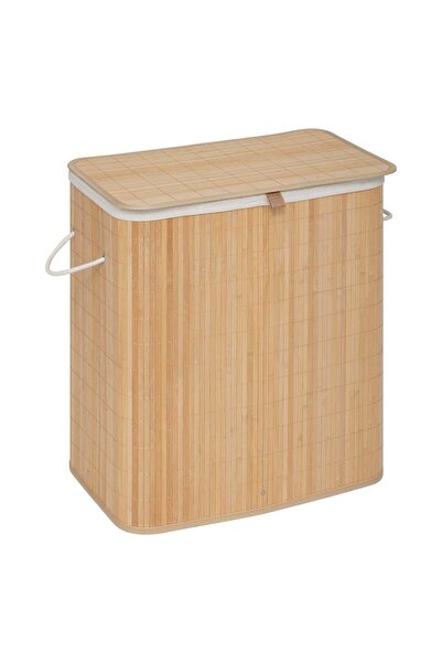 FİVE Coș dublu pentru rufe 100L, Bambus