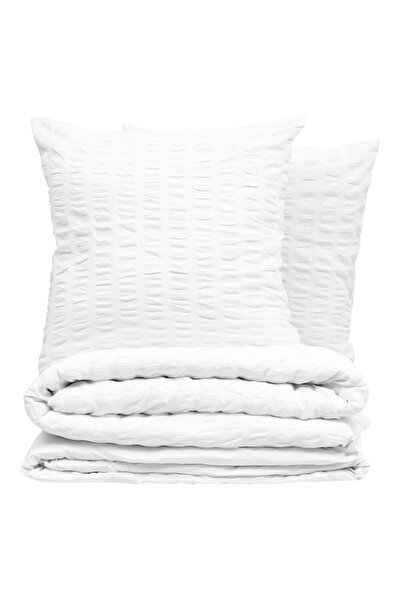 Atmosphera Set de lenjerie de pat 3 piese "Irhia" - Alb, 240x220 cm