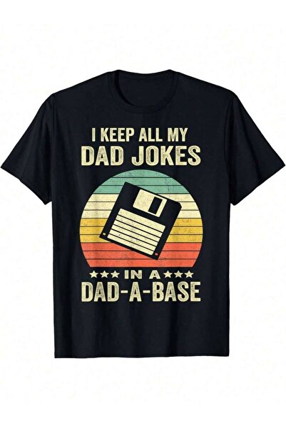 NOURAM Mens Funny Dad Jokes In Dad-A-Base Vintage For Father's Day T-Shirt