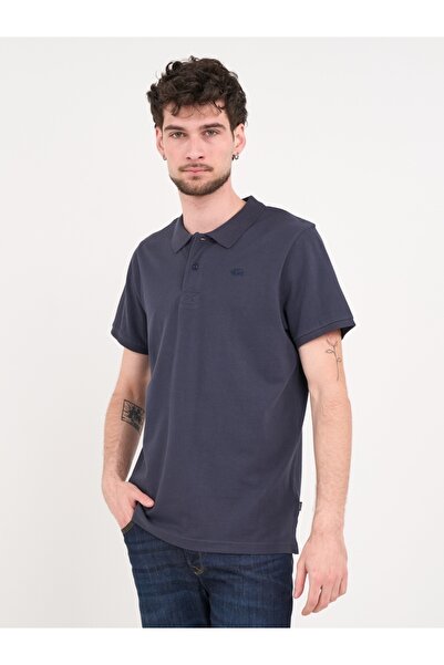 Timeout - Tricou barbat polo de culoare uniforma cu logo