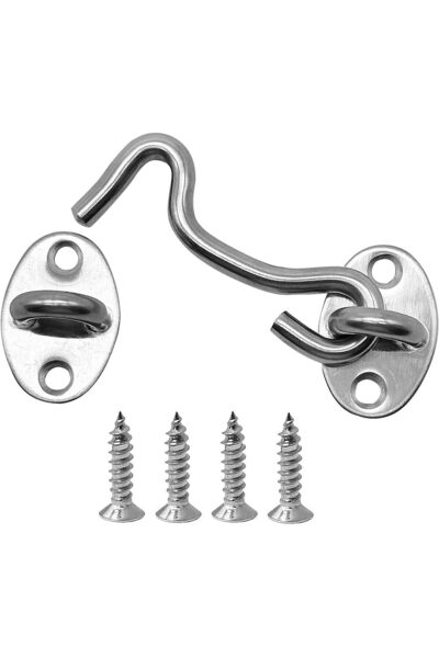 STARSTAR 4 Stainless Steel Door and Window Hooks and Pins, Old-fashioned Wind...