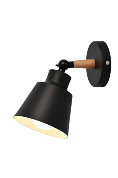 STARSTAR 9-Inch Black Wall Lamp for Bedroom, Bedside Table, Wrought Iron, Min...