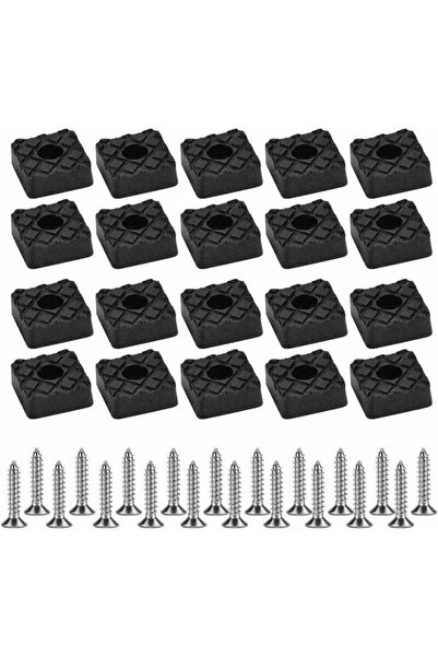 STARSTAR 20 screw-in rubber feet, thickened pads with metal shims, 22mm squar...