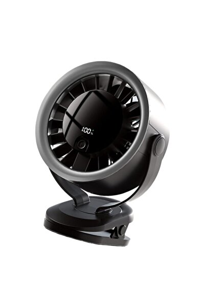 Morvena Picks Ventilator cu clips Suportă încărcare USB Ecran LED Mâner regla...