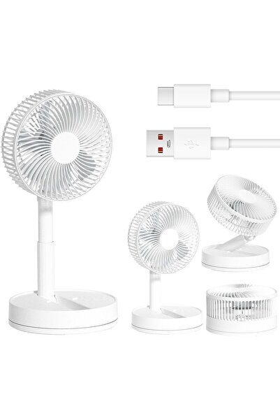 STARSTAR 3600mAh Rechargeable Folding Desk Fan, Ultra-Quiet 4-Speed Height An...