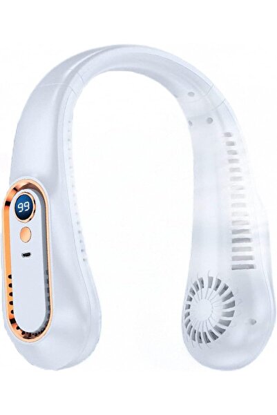 Morvena Picks Afișaj digital inteligent ventilator pentru gât fără lame, vent...