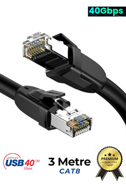 Sarftech Cat8 3 Meters Premium Super High Speed Ethernet Cable 40 Gigabit/S 2...