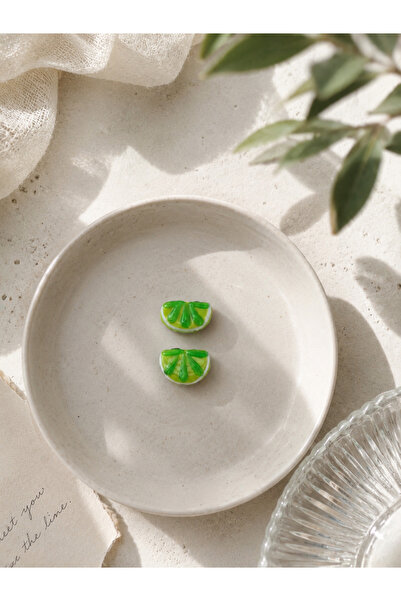 ADAMODART Handmade Lime Green Lemon Slice Beads – Lampwork Jewelry Making Bea...