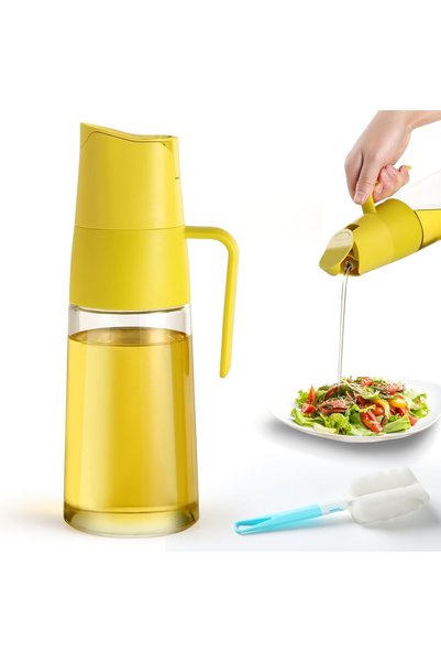 OEM Glass Oil & Vinegar Dispenser with Sprayer, 600 ml, Automatic Lid