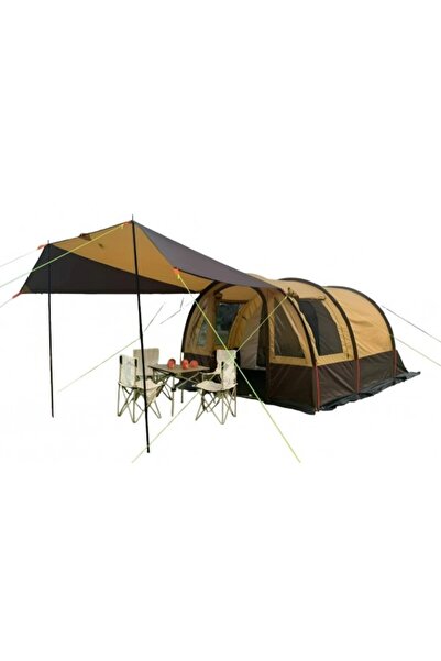 Z-Tools Cort de camping pentru 6 persoane MirCamping, tip tunel, 2 camere + l...
