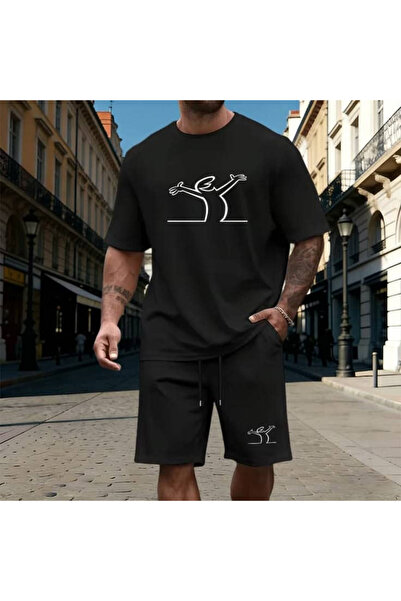 bellanova Unisex Printed T-Shirt and Shorts Set