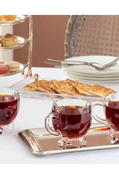 Madame Coco Priour 4-lü Çay Fincanı - Şeffaf Renk
