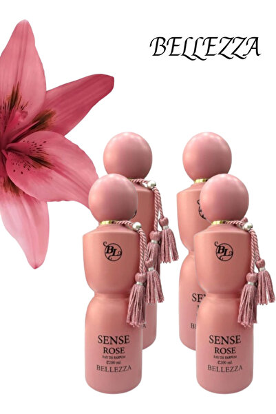 Bellezza 4 قطع من عطر سنس روز 200 مل