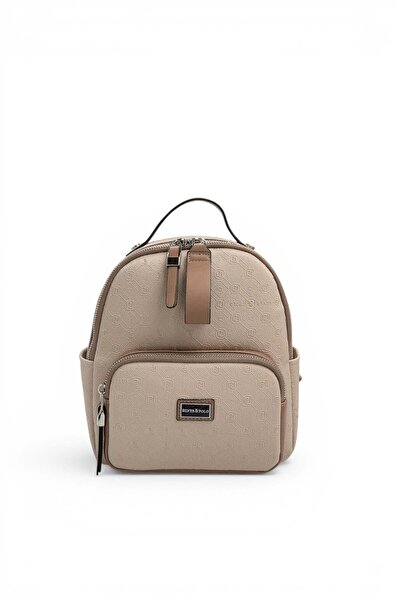 Silver Polo Beige - Latte Fashion Women's Backpack Sp1130