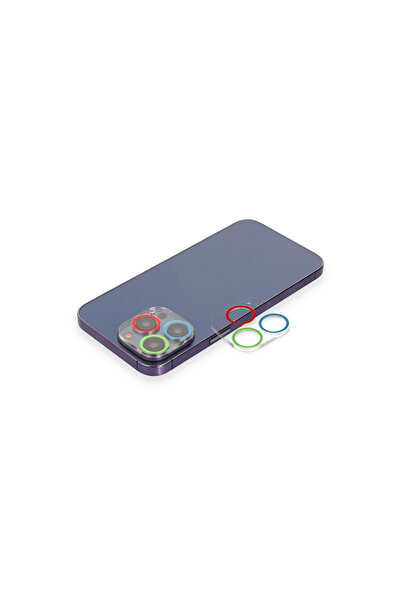 ArkhenX iPhone 13 Pro Colorful Camera Lens Protection Glass - Blue-Green