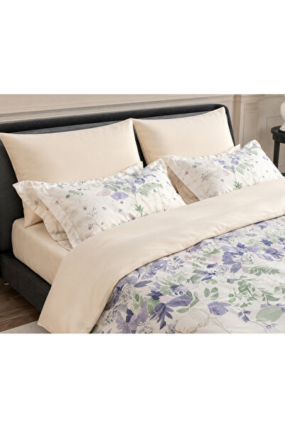 Kunzita Home مفرش كاري مود نفر ونص 6 قطع فاخر – لحاف 190×240 سم – لون أبيض
