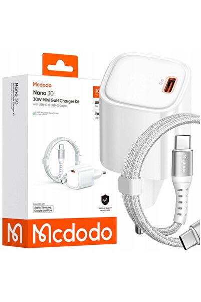 Mcdodo Încărcător rapid de perete USB Tip C, Sursă de alimentare 30W + Cablu ...