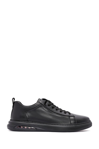 Derimod Men's Black Lace-Up Leather Sneaker Wm680011Dv