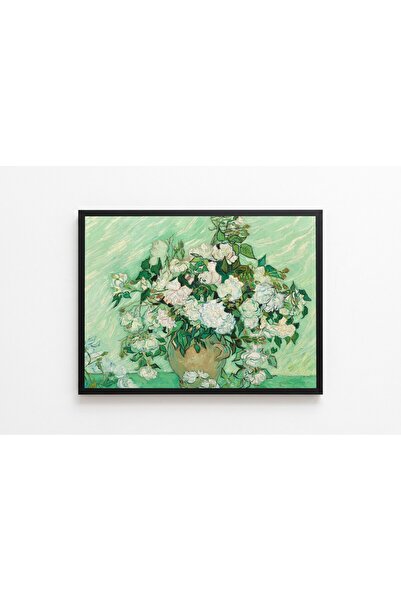 CraftedByPi Van Gogh Pembe Güllü Vazo Natürmort Çerçevesiz Poster 30x42 cm A3...