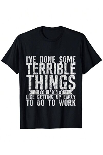 2BIR تي شيرت بطبعة "I've Done Some Terrible Things Money" بتصميم مضحك، تي شير...