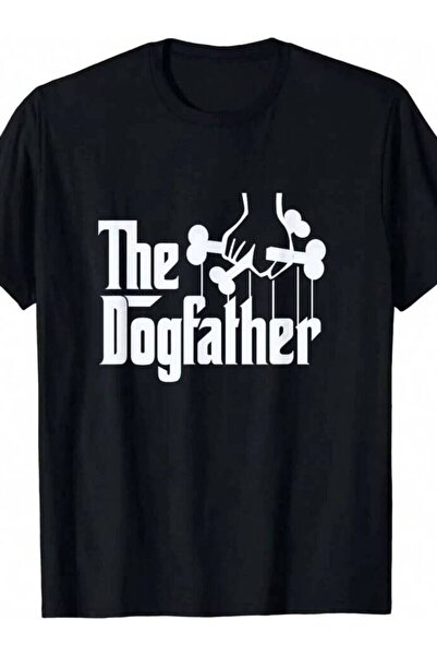 k222 تي شيرت The Dogfather Dad هدية عيد الأب لمحبي الكلاب، ملابس عائلية أمريك...