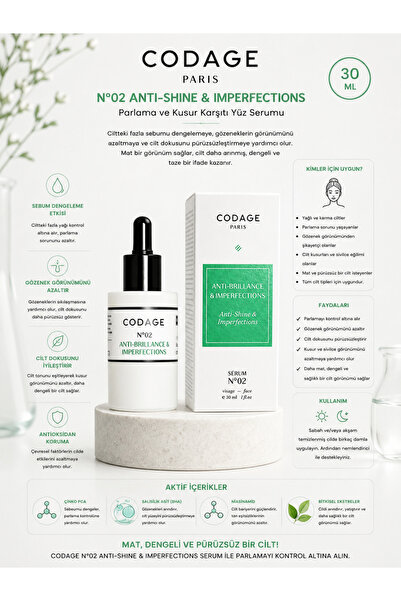 CODAGE PARIS Serum No. 02 That Tightens the Appearance of Pores, Prevents and...