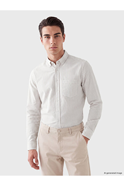 LC Waikiki I Standart Fit Striped Oxford Men's Shirt from Freezen Store