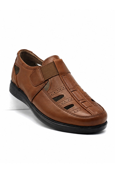 BESS SHOES صنادل رجالية من الجلد الطبيعي - صنادل مرنة، كاجوال، مريحة، صيفية، ...