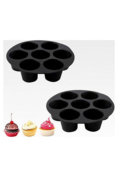 STARSTAR Two-piece 7-hole silicone baking mold set, can make 7 cupcakes, brow...