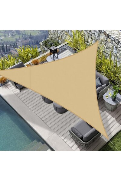 STARSTAR Shade Sail - Triangle Sun Cloth - Create Outdoor Space - Waterproof ...