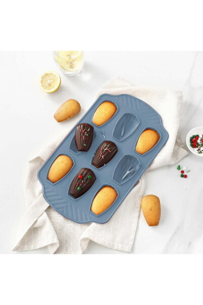 STARSTAR 9-hole silicone baking mold, non-stick shell-shaped cupcake mold, he...