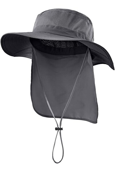 STARSTAR Outdoor mesh sun hat, wide-brimmed fishing hat, sun hat with neck sh...
