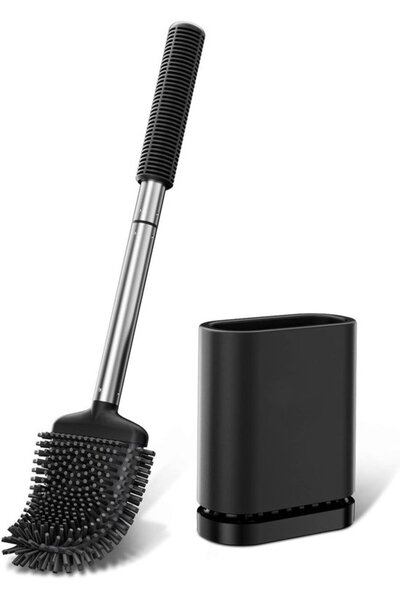 STARSTAR Toilet brush silicone toilet brush with holder, 13.4x6.5x16.3 cm, St...