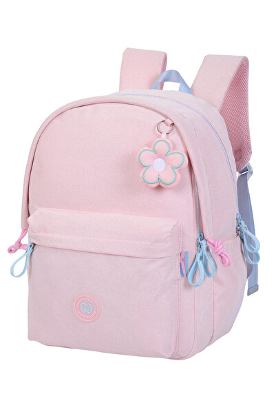 Marshmallow Solid Pink Backpack – Lightweight School Backpack with Spacious C...