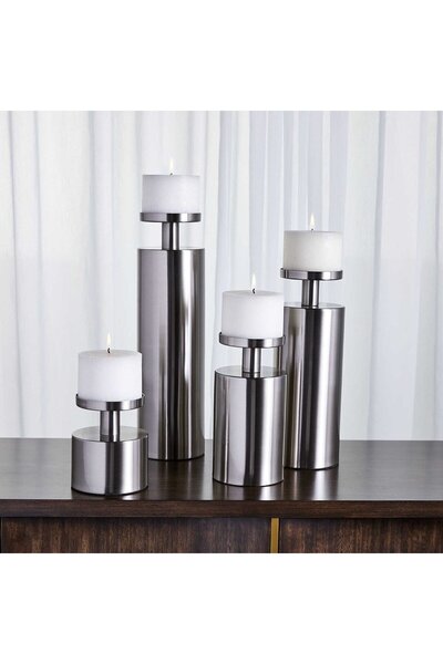 UTTERMOST Kamdyn Silver Candleholders, S/4