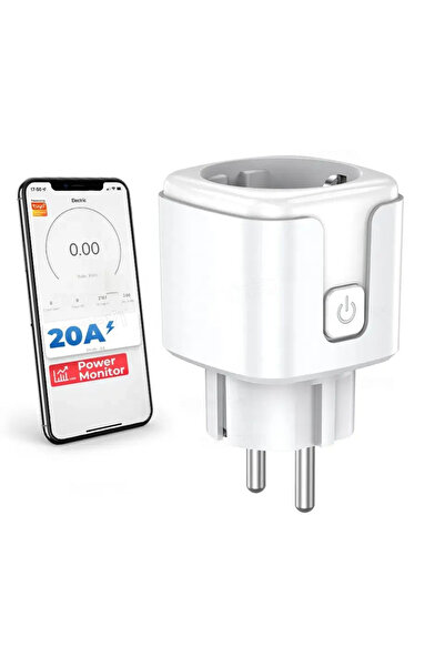 GAVIO Priză inteligentă G20 WiFi, aplicație mobilă Tuya/SmartLife, 20A, 4400W...