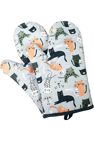 STARSTAR 1 Pair Oven Mitts Heat-Resistant Gloves Barbecue Grill Mitts Heat-In...
