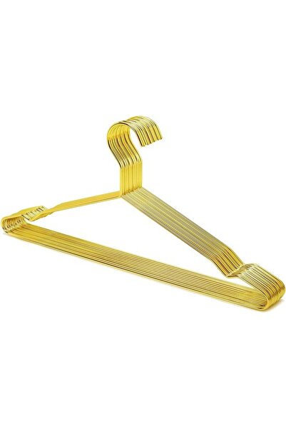 STARSTAR Gold metal clothes hangers - non-slip groove - 10 pieces