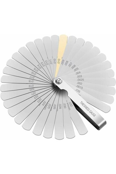 STARSTAR 32-Blade Dual Marked Metric/Imperial Stainless Steel Feeler Gauge (0...