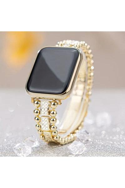 GAVIO Curea metalică de lux, cu strasuri, compatibilă cu Apple Watch 1, 2, 3,...