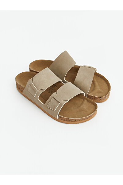 LC Waikiki Nevavm Suede Look Men's Slippers with a Difference