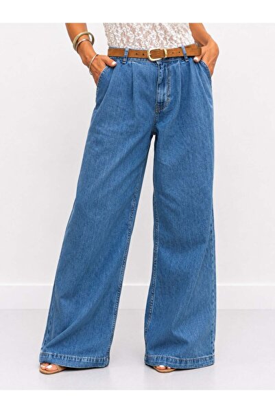 SİSTA MODA 698 Zr Front Pleated, Tencel, Palazzo, Jean Pants