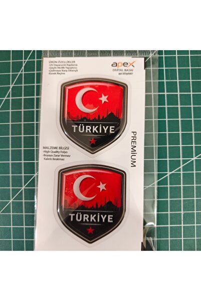 Genel Markalar 3d damla sticker 51mmx58mm boyutunda kabartma istanbul silület...