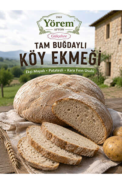 Gülçehre Afyon Yöresinden Kara Fırın Usulü Hakiki Ekşi Mayalı Patatesli Tam B...